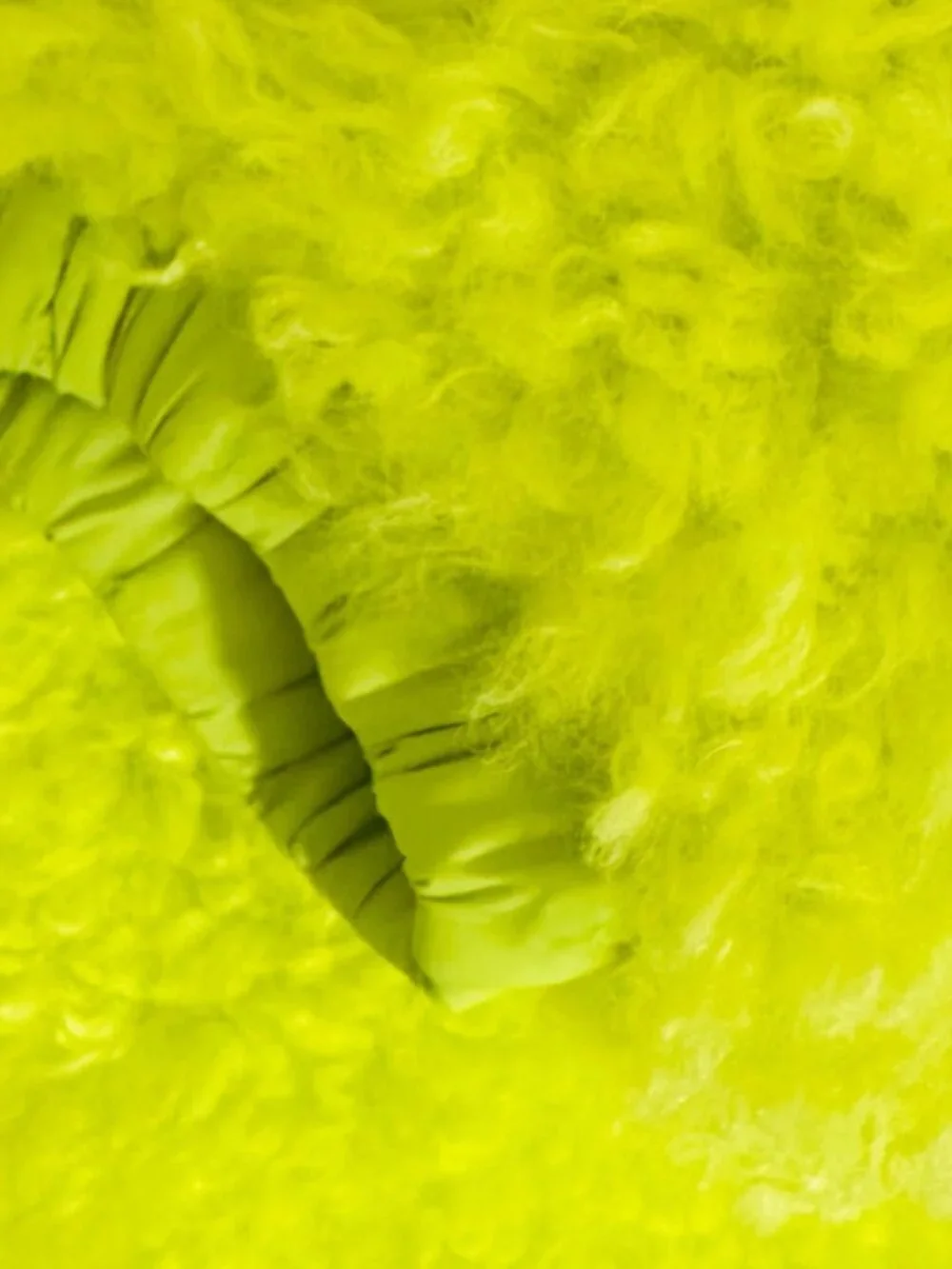 Save The Duck Girl's Sz 14 Thisbe Quilted Fluffy Fleece Yellow Green Jacket NEW